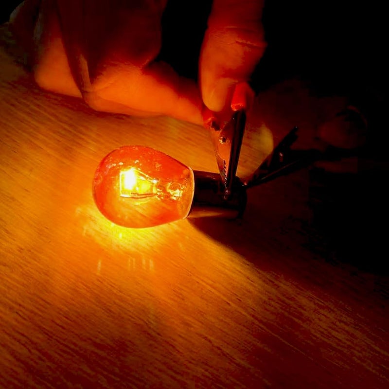 ALKOREY -1157 Py21/5w Amber Light,Miniature Bulb Mini Bulb,2100K Taillight Turn Signal Light,12V 21/5W Bay15d,2 Pack - Image 4
